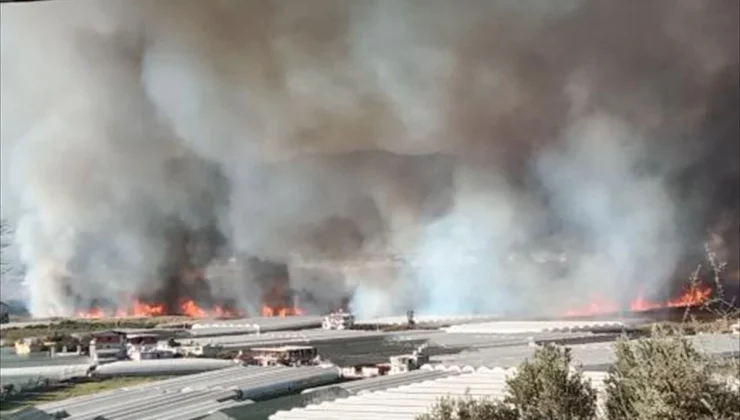 Antalya’nın Kaş ilçesinde çıkan yangın kontrol altına alınmaya çalışılıyor