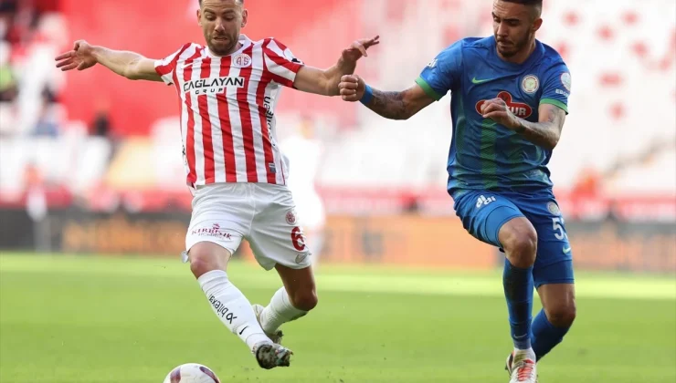 Bitexen Antalyaspor ile Çaykur Rizespor Berabere Kaldı