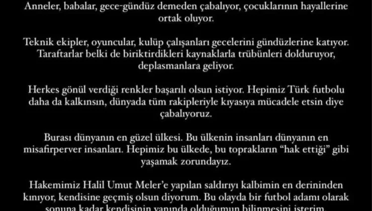 Antalyaspor Teknik Direktörü Nuri Şahin, MKE Ankaragücü Başkanı Faruk Koca’nın hakeme saldırısını kınadı