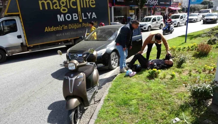 Antalya’da motosiklet kazası: Sürücü yaralandı