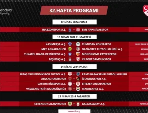 Trendyol Süper Lig’in 32. Haftasının Programı Açıklandı