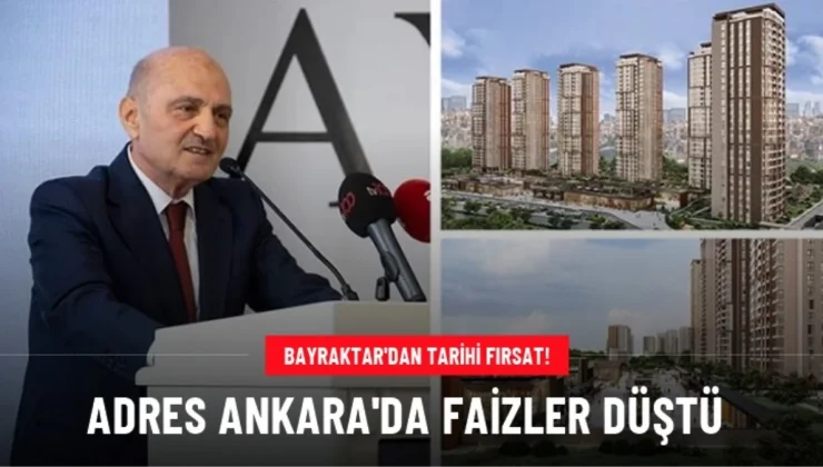 Bayraktar İnşaat’tan 50’nci Yılına Özel 72 Ay Vade %1,99 Kredi Oranı "Adres Ankara Evleri"