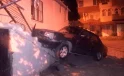 Manavgat’ta otomobil binaya çarptı